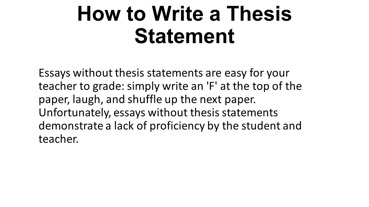Opinion Essay Introduction: The Thesis Statement